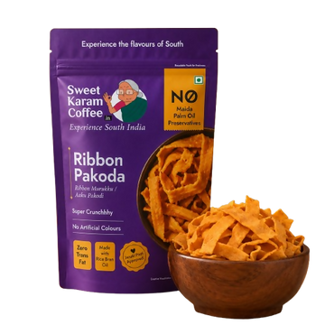 Sweet Karam Coffee Ribbon Pakoda (Ribbon Murukku) - Dista