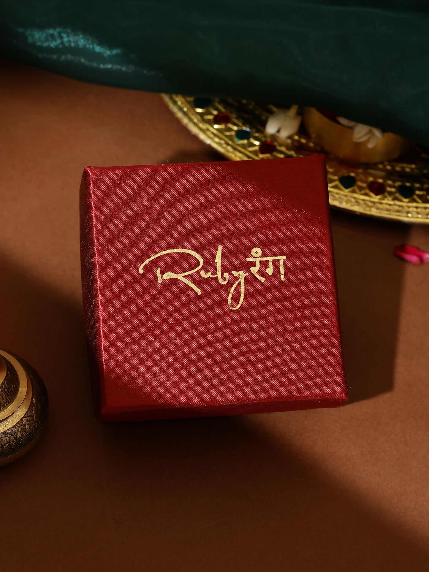 Ruby Raang Tear Drop Green Meenakari with Diamond Maang Tikka - Distacart