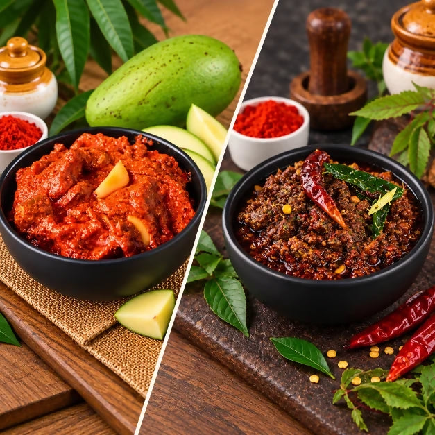 Tenali Ruchulu Pickles Combo: Mango Pickle + Gongura Pickle