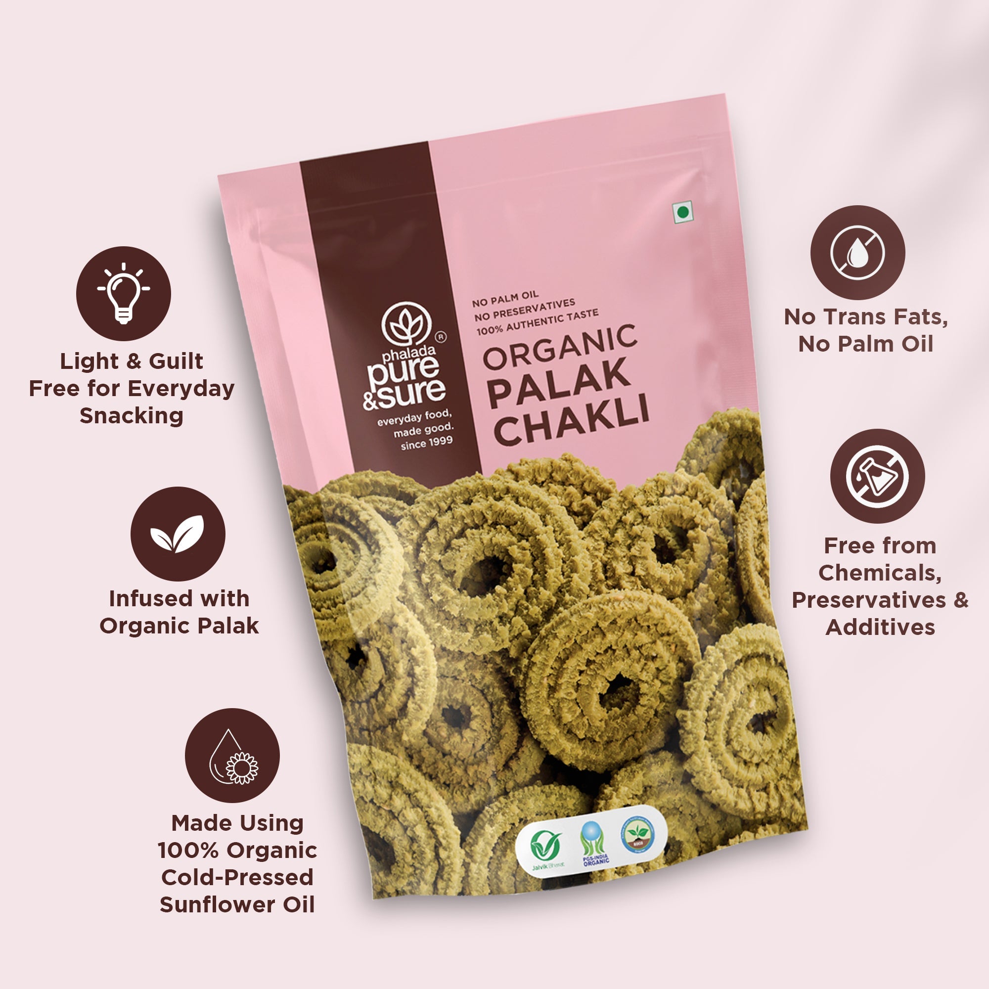 Pure & Sure Organic Palak Chakli