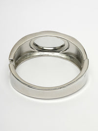 Thumbnail for NVR Women Silver-Toned Topaz Rhodium-Plated Kada Bracelet - Distacart