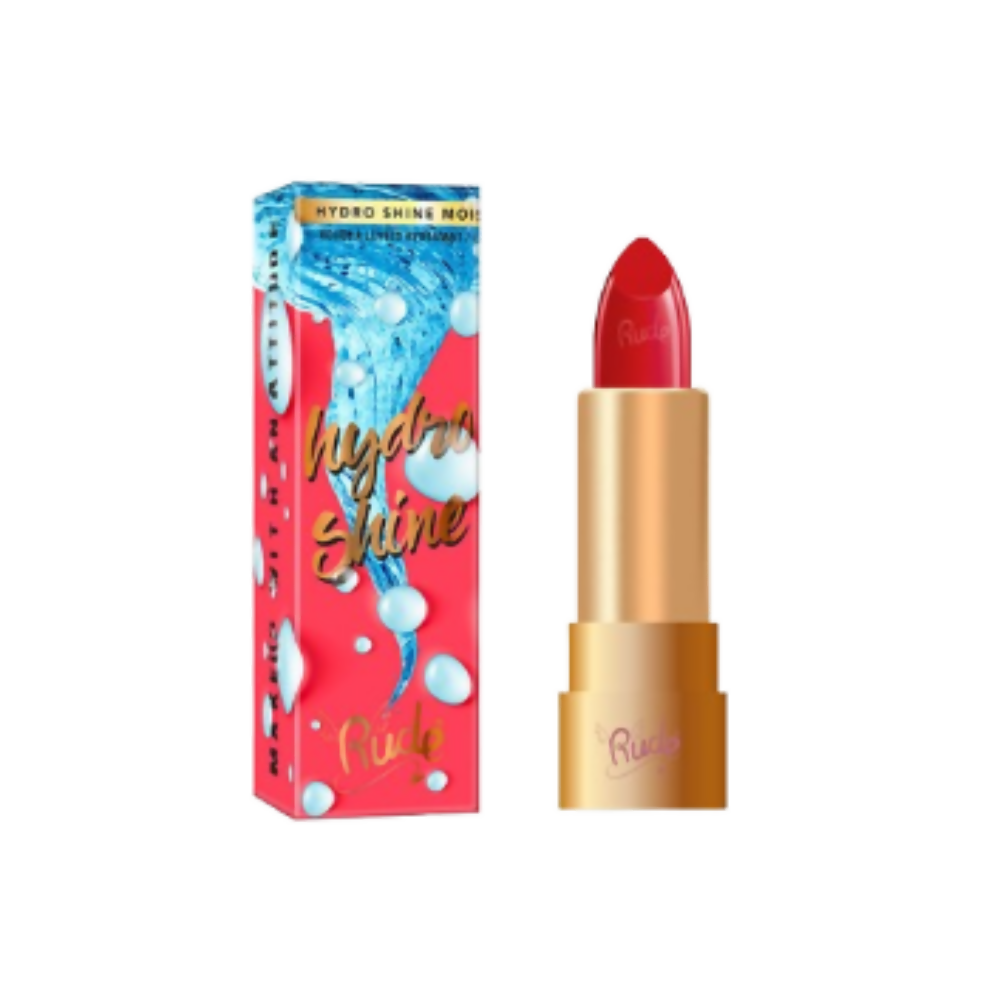 Rude Cosmetics Hydro Shine Moisturizing Lipstick - Candy Apple - Distacart