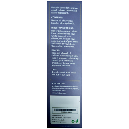 Vrinda Lavender Aromatic Oil Roll On - Dista
