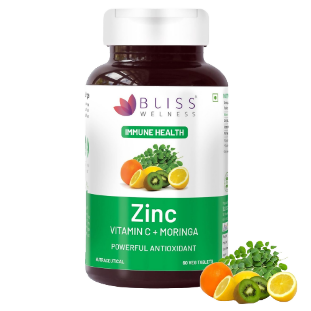 Bliss Welness Zinc Vitamin C+ Moringa Tablets - Distacart
