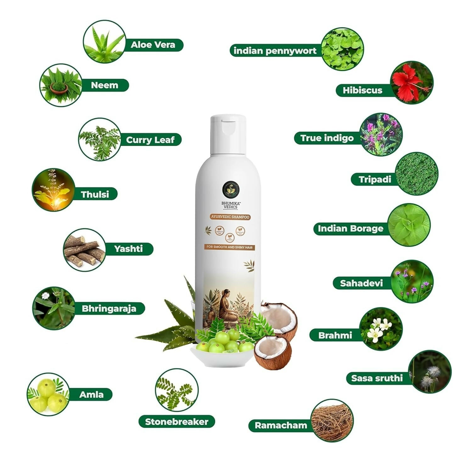 Bhumika Vedics Ayurvedic Shampoo - Distacart