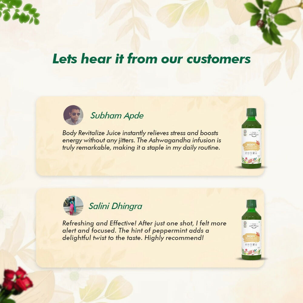 Farm Naturelle Body Revitalizer Juice - Ayurvedic Formula for Energy and Vitality