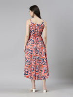 Thumbnail for Souchii Multicolour Abstract Print Fit & Flare Midi Dress