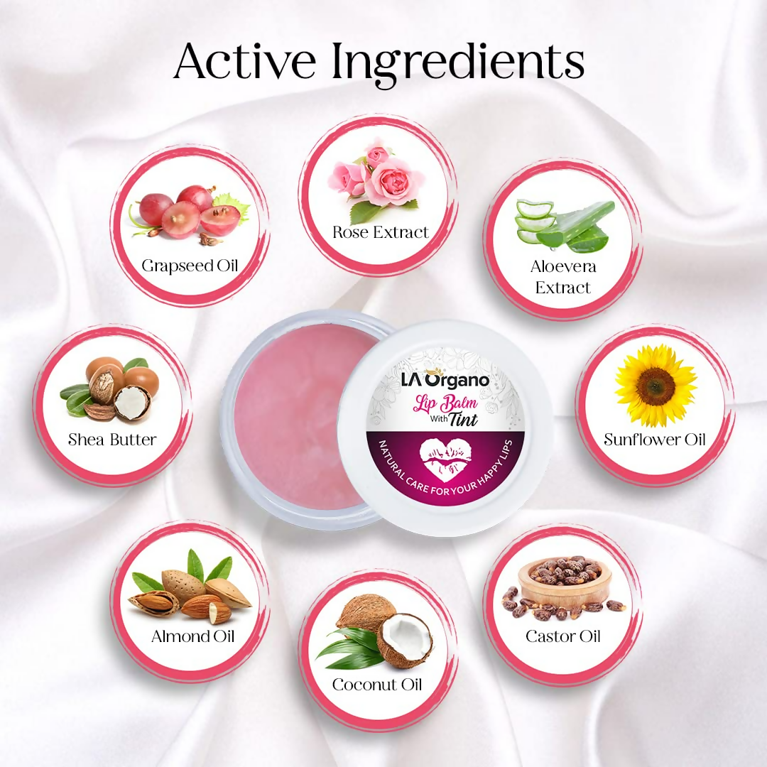 LA Organo Tint Lip Balm For Dry Chapped Lips - Distacart