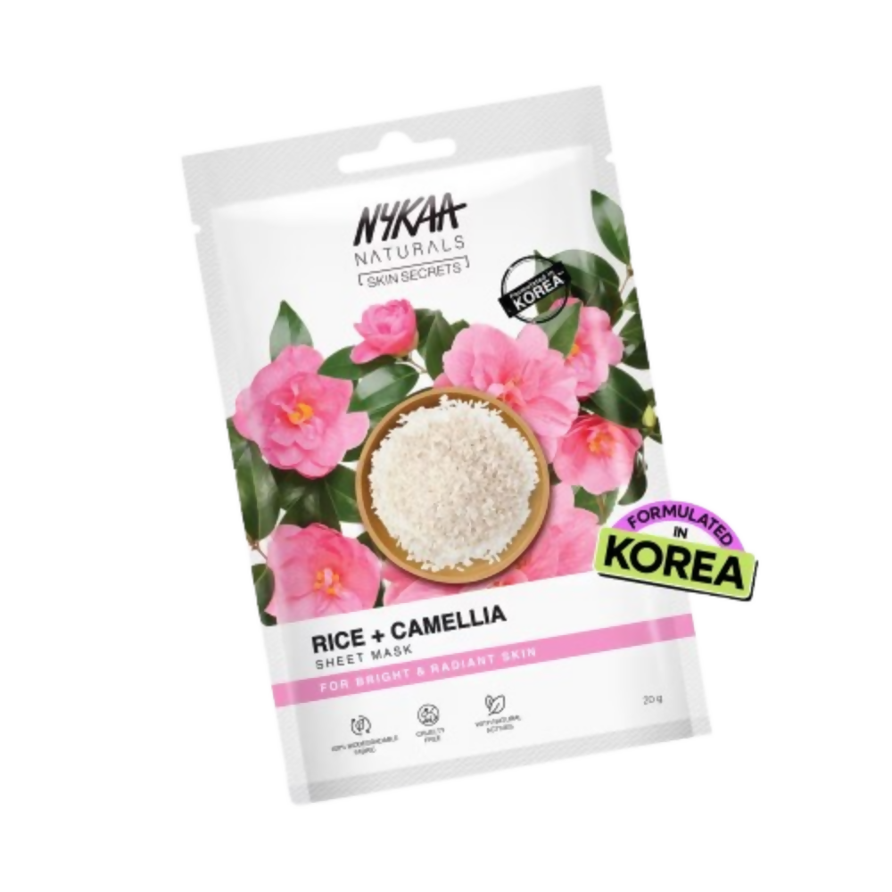 Nykaa Rice & Camellia Sheet Mask - Dista
