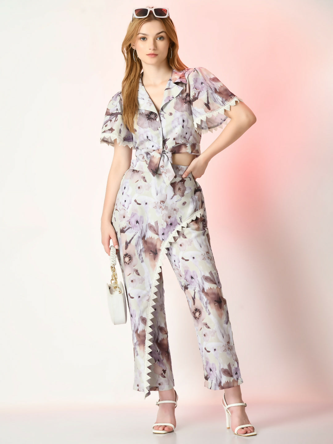 Myshka Women's Multi Printed Top With Trousers - Distacart