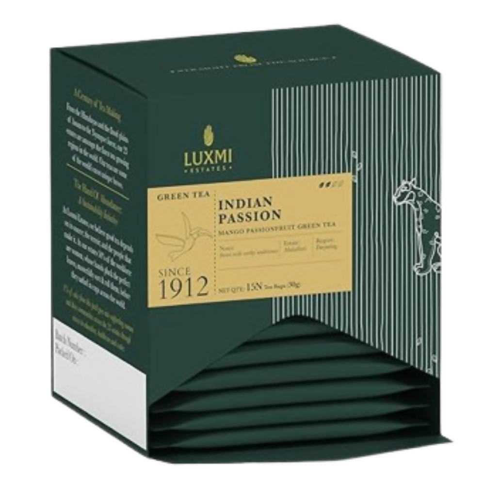 Luxmi Estates Indian Passion Mango Passion Fruit Green Tea - Dista