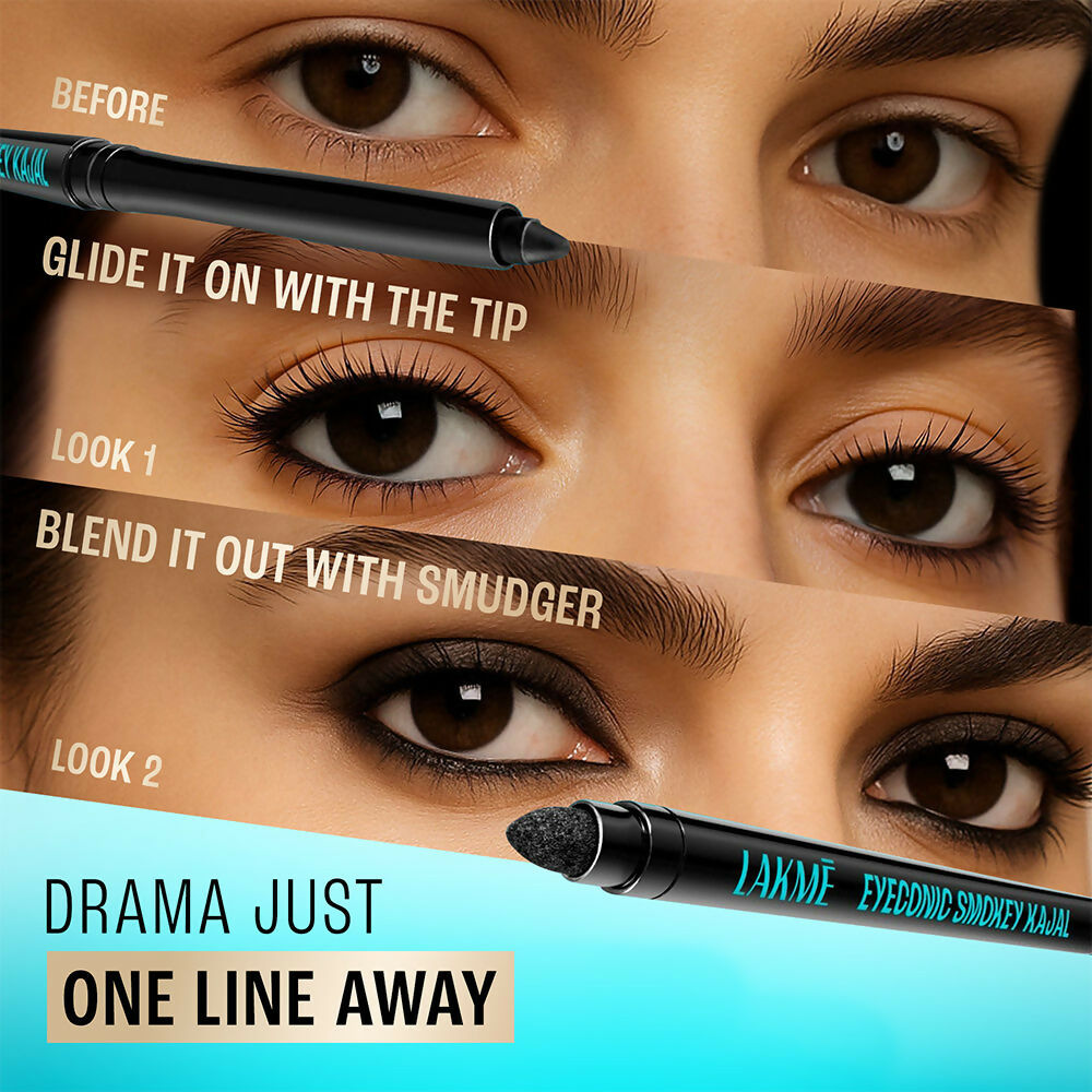 Lakme 9-5 Eyeconic Smokey Kajal - Black - Distacart