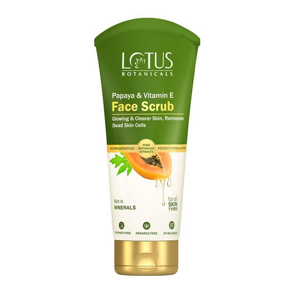 Lotus Botanicals Papaya & Vitamin E Face Scrub - Distacart