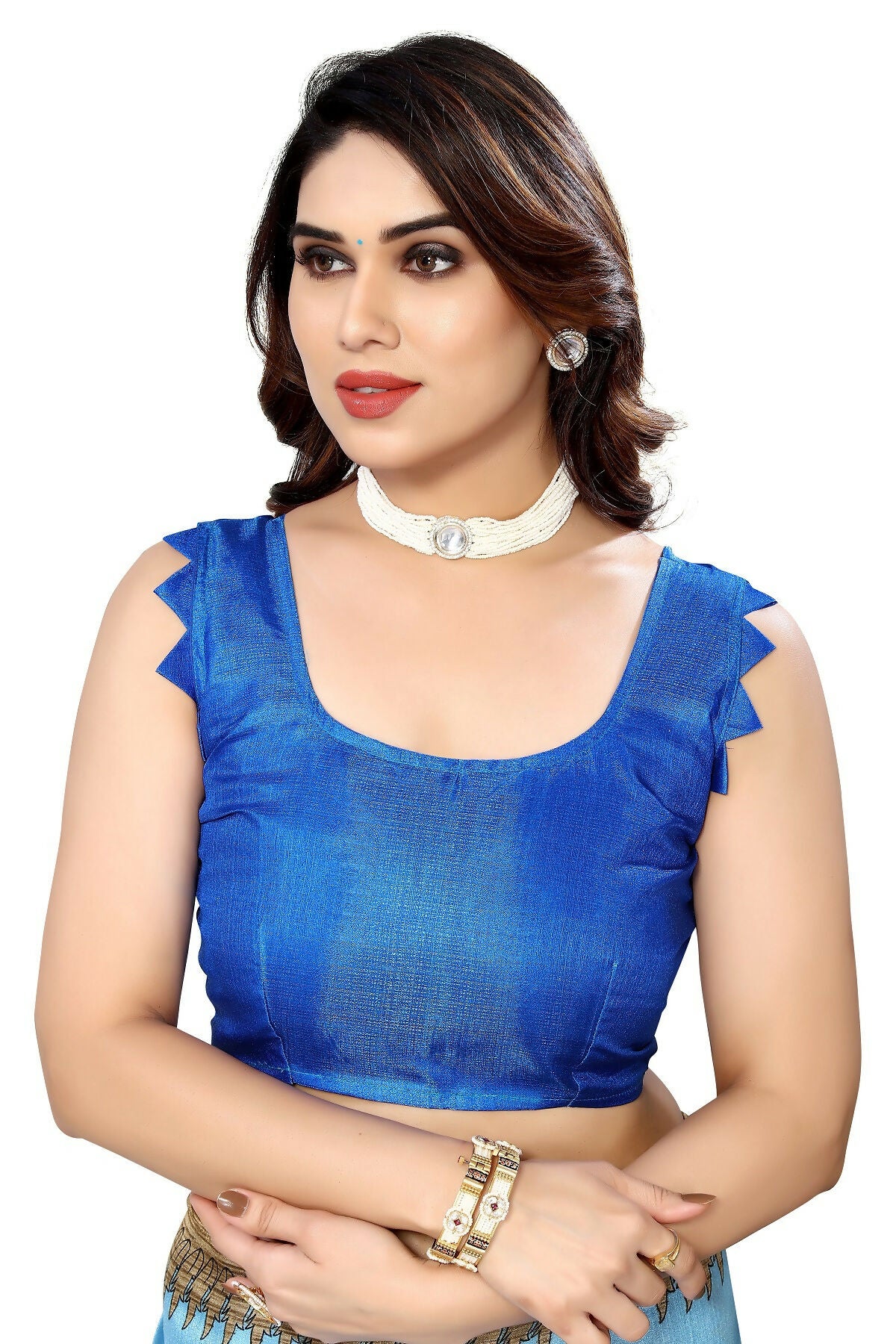 Vamika blue Printed Art Silk Saree - Distacart