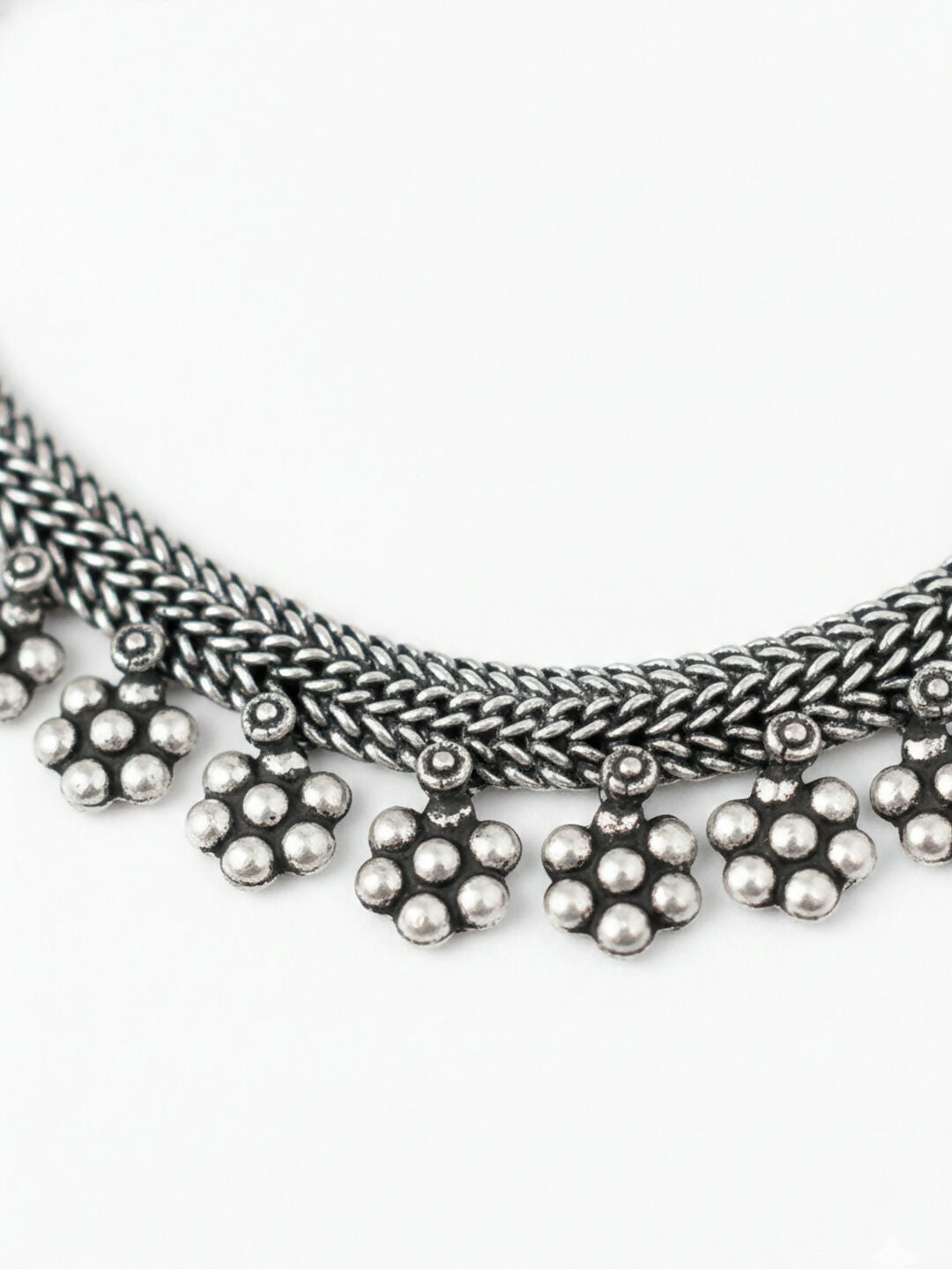 NVR Women Oxidised Silver Beaded Necklace - Distacart