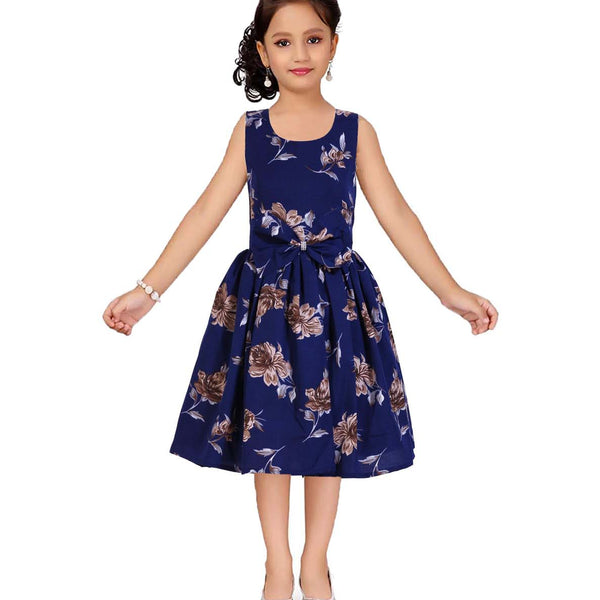Asmaani Kids Party Wear Stylish Dresses, Perfect for Parties, Functions & Vacations - Navy Blue