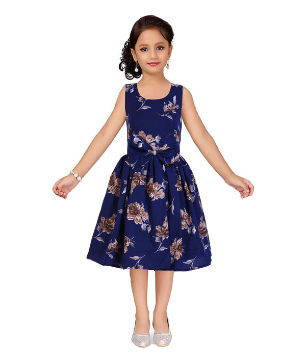 Asmaani Kids Party Wear Stylish Dresses, Perfect for Parties, Functions & Vacations - Navy Blue