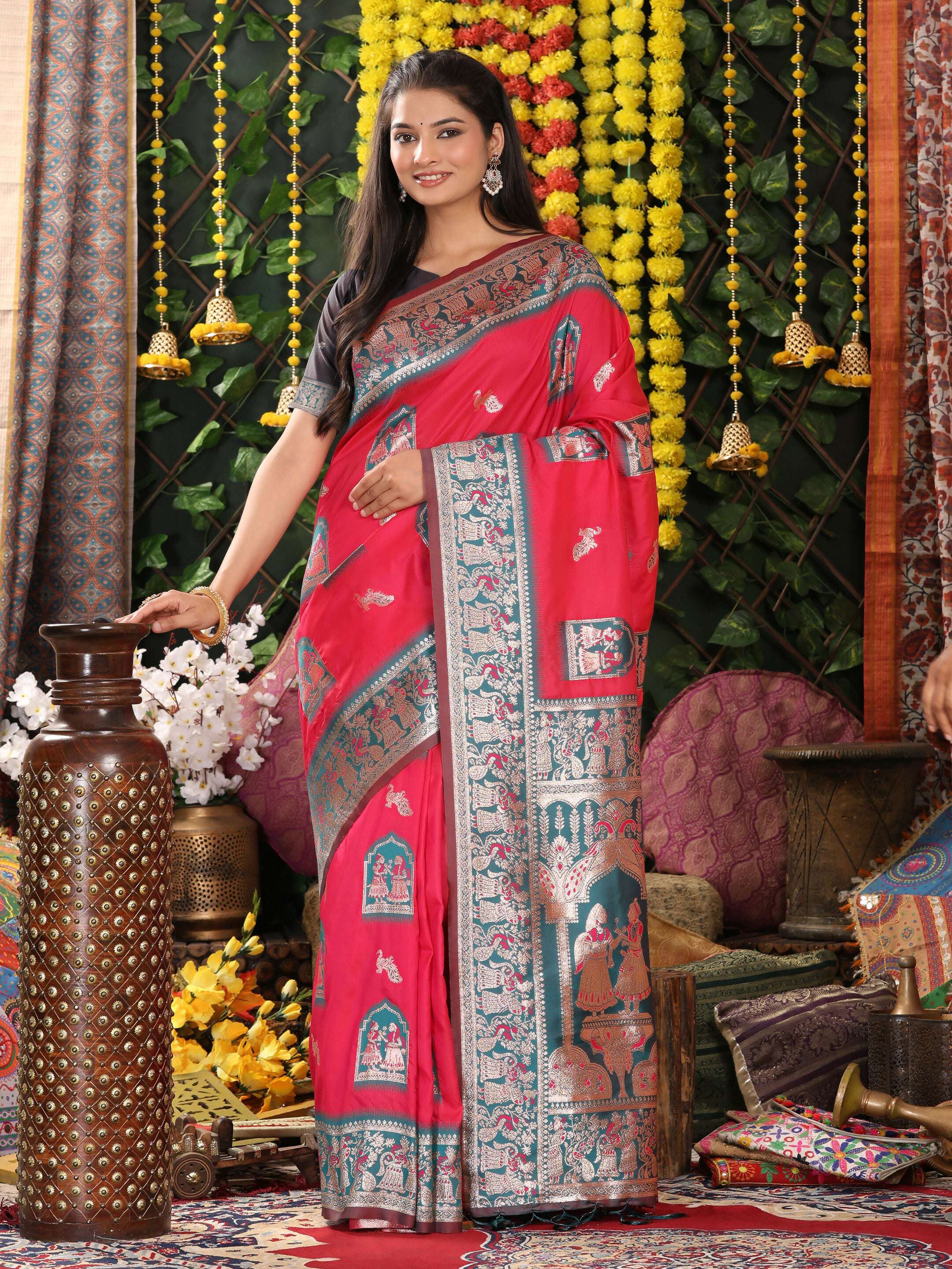 Astita Silk Pink Saree
