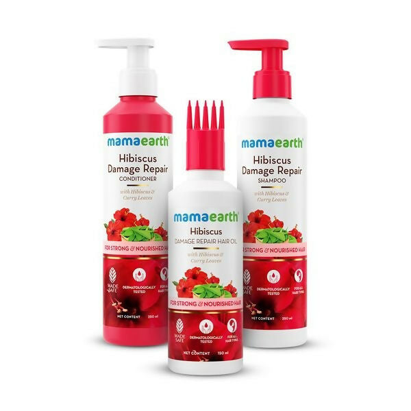 Mamaearth Hibiscus Damage Repair Hair Kit - Distacart