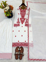 Thumbnail for Teeya Creation Womens Trendy Stylish Embroidery Thread Work Kurta Set - Dista