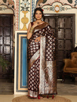 Thumbnail for Astita Wine Silk Saree