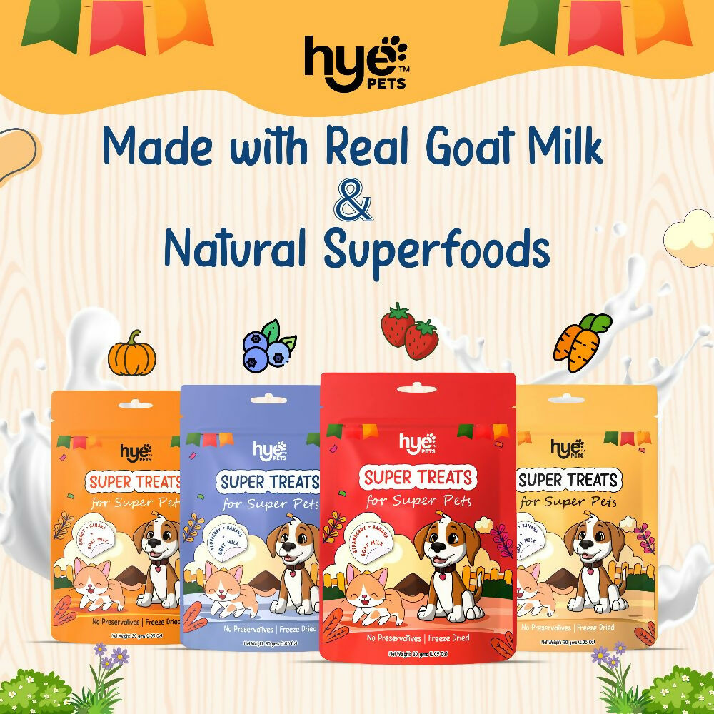 Hye Pets Super Treats For Super Pets – Freeze Dried Treats Made With Goat Milk, Pumpkin & Banana - Distacart