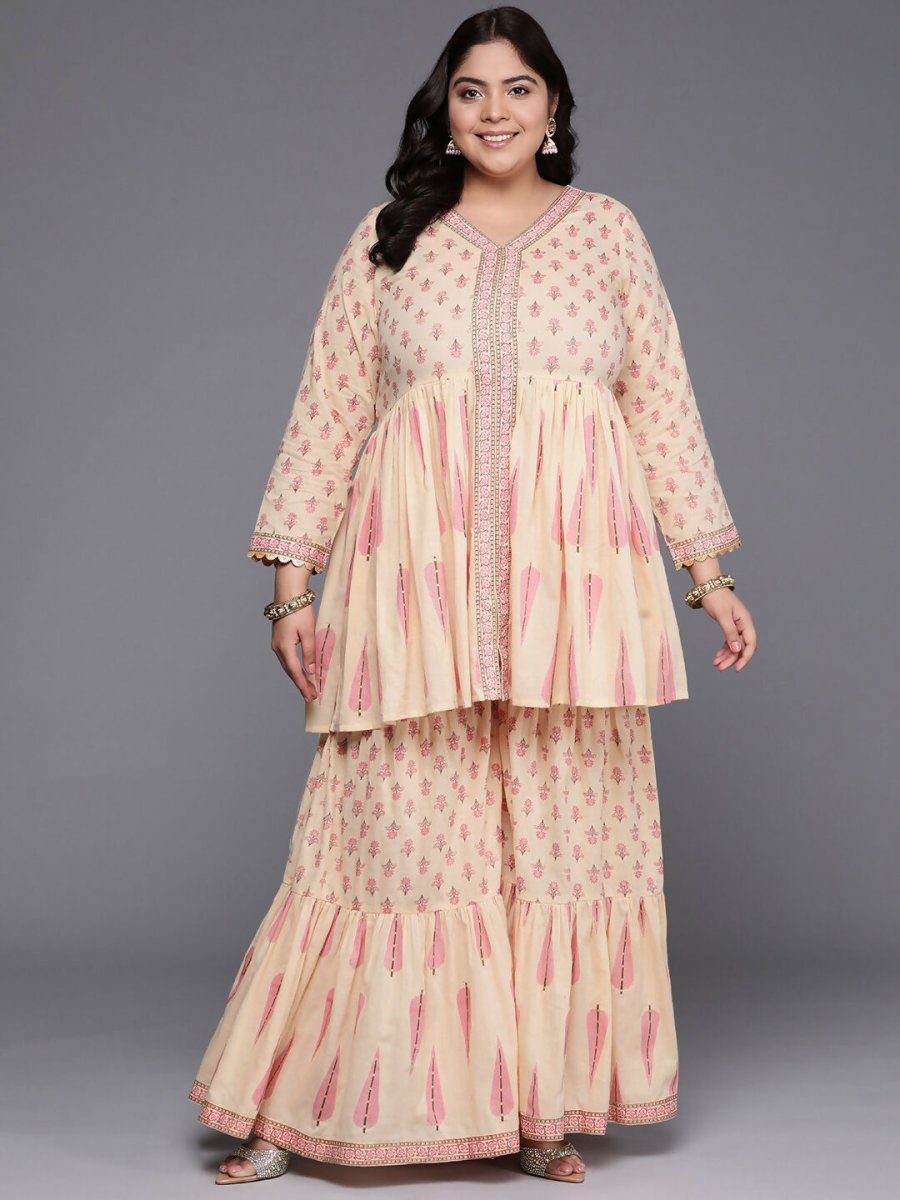 Ahalyaa Women's Traditional wear Co-ords - Tan - Distacart