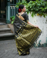 Thumbnail for Preksha Creation Banarasi Soft Silk Women Black Saree - Distacart