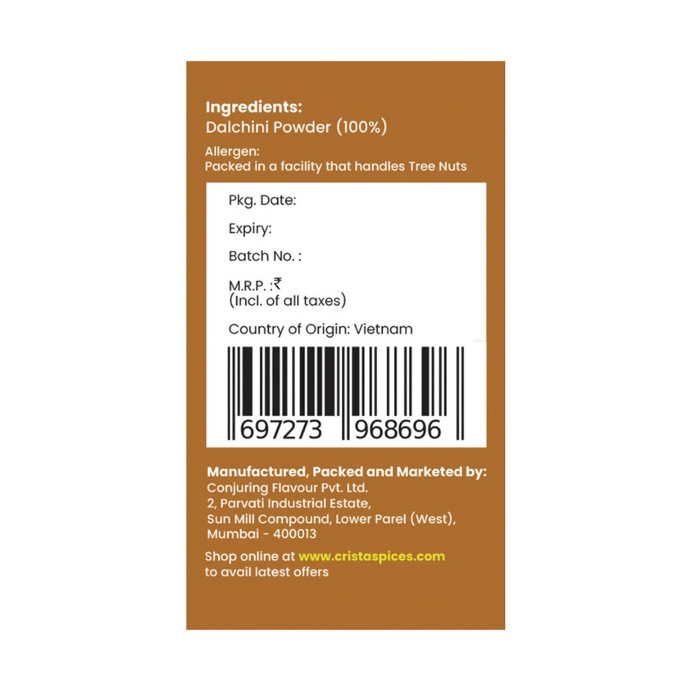 Crista Spices Dalchini Powder - Distacart