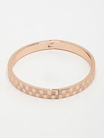 Thumbnail for NVR Men's Rose Gold Stainless Steel Kada Bracelet - Distacart