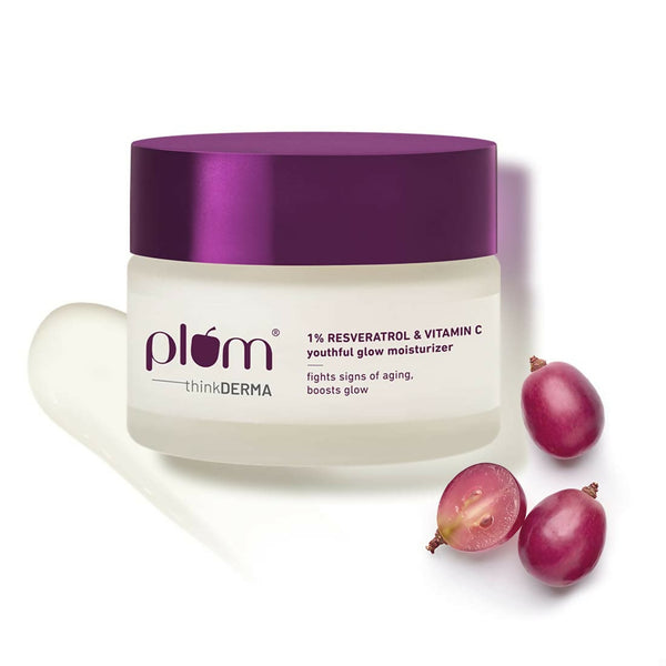 Plum 1% Resveratrol & Vitamin C Anti-Aging Moisturizer For Glowing Skin - Distacart