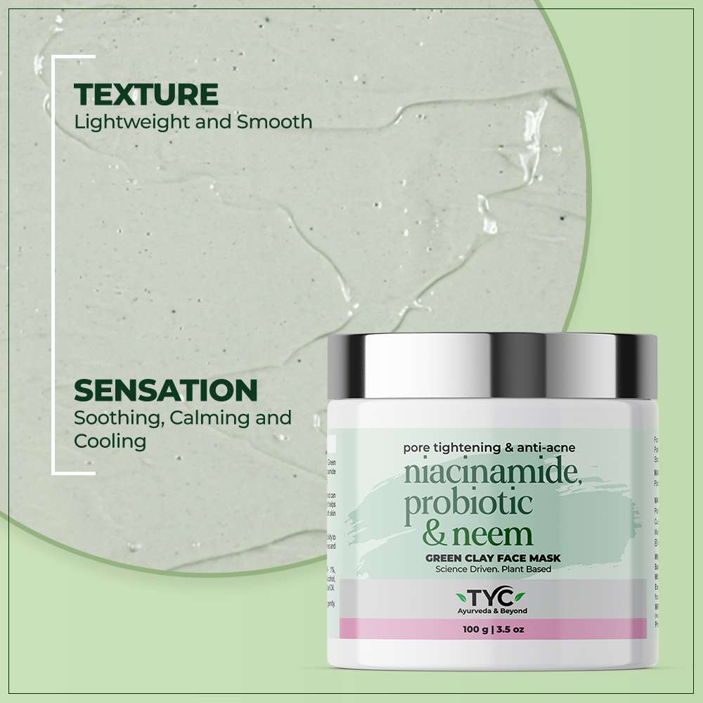 TYC Green Clay Face Mask For Men & Women - Dista