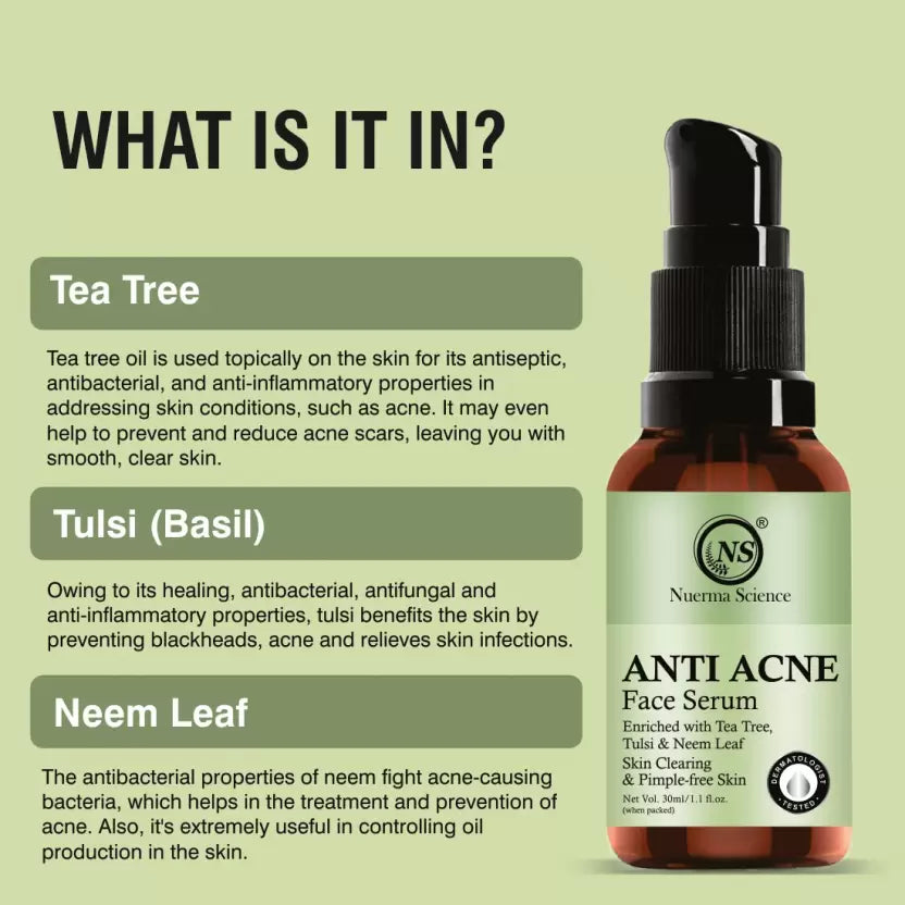 Nuerma Science Anti Acne Face Serum | Clear, Calm, and Brighten Skin - Distacart
