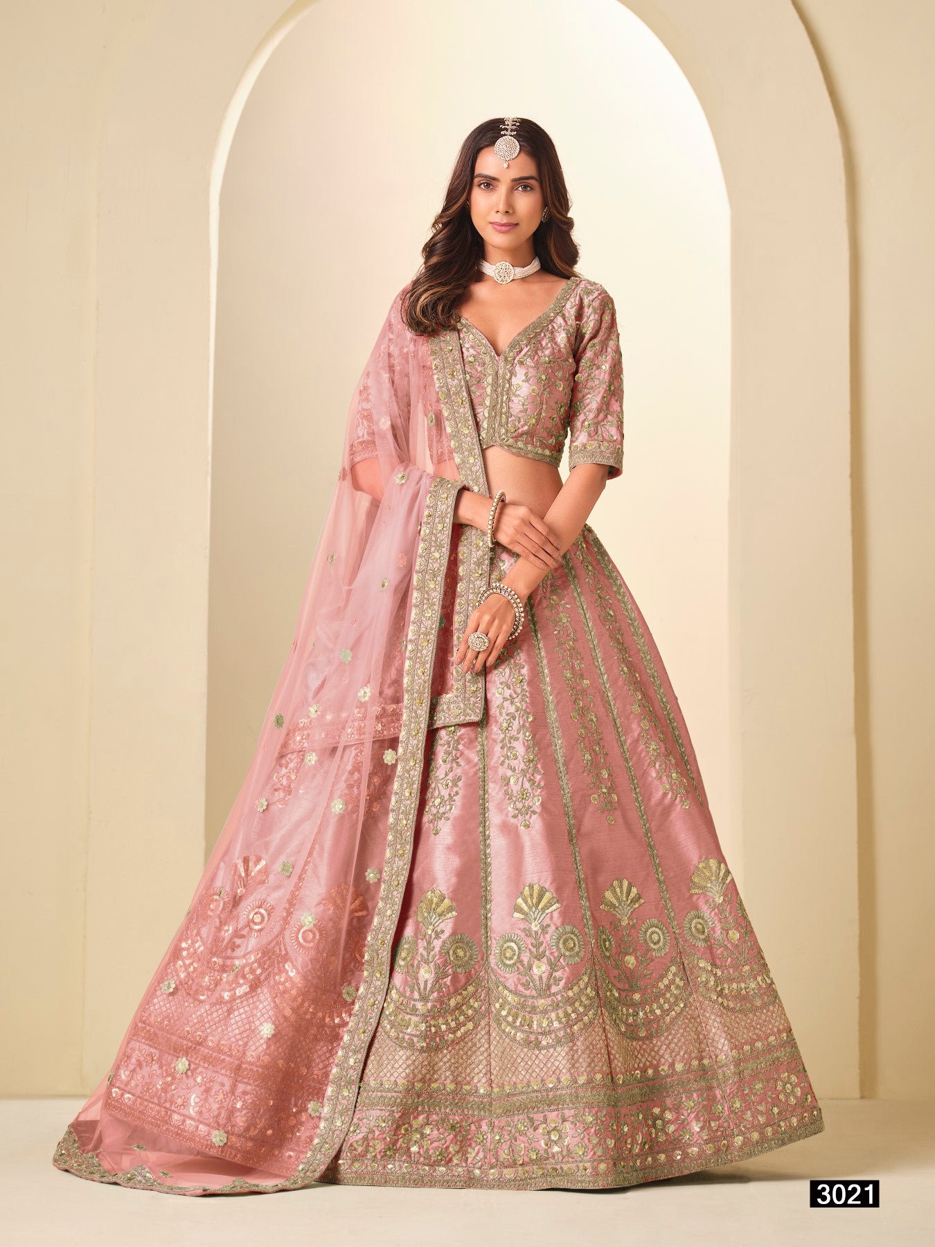 Anaita Pink Art Silk Lehenga Choli With Heavy Embroidery Work - Distacart