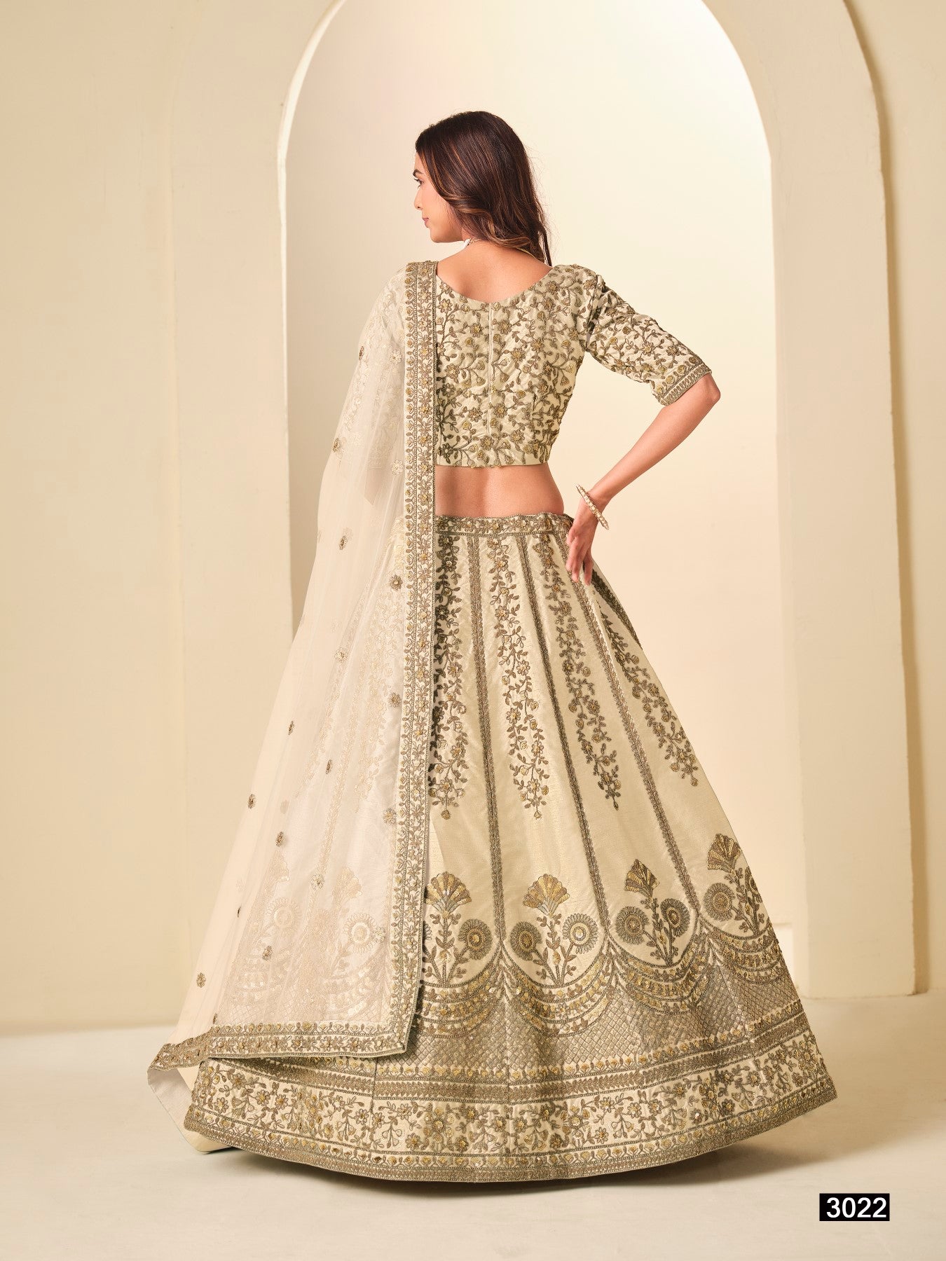Anaita White Art Silk Lehenga Choli With Heavy Embroidery Work - Distacart