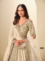 Thumbnail for Anaita White Art Silk Lehenga Choli With Heavy Embroidery Work - Distacart