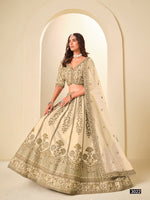 Thumbnail for Anaita White Art Silk Lehenga Choli With Heavy Embroidery Work - Distacart