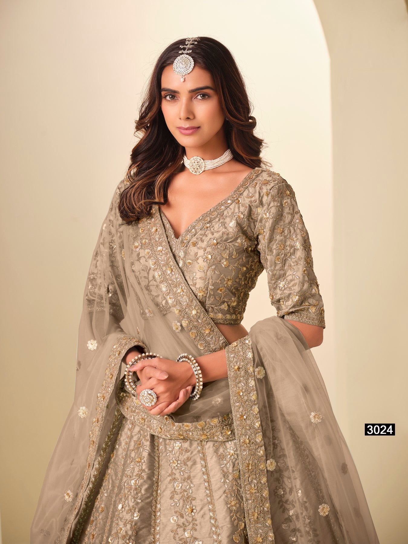 Anaita Brown Art Silk Lehenga Choli With Heavy Embroidery Work - Distacart