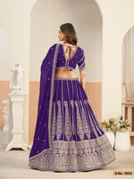 Thumbnail for Anaita Violet Faux Georgette Lehenga Choli With Sequence Work - Distacart