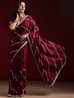 Thumbnail for kasee Floral Embroidered Pure Silk Saree - Distacart