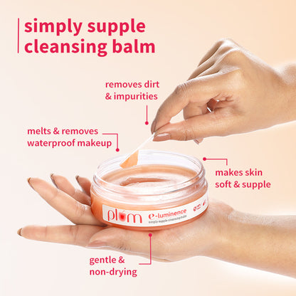 Plum E-Luminence Cleansing Balm and 10% Niacinamide Brightening Face Serum with Rice Water - Distacart