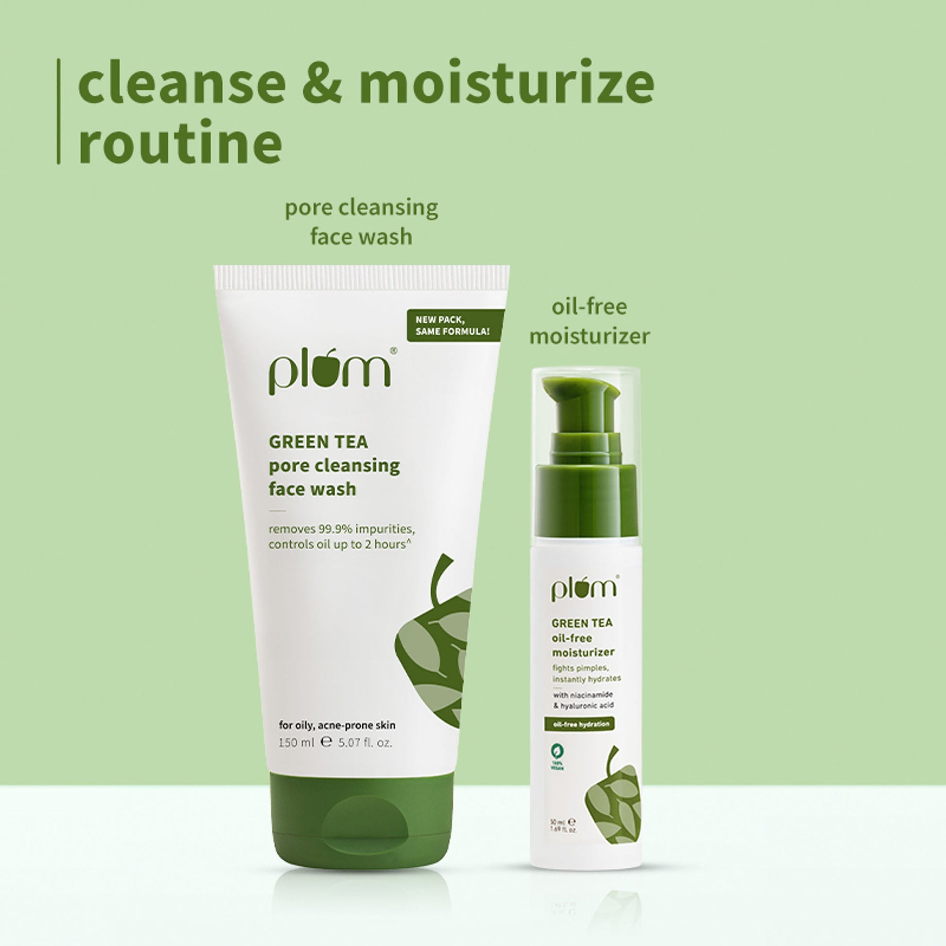 Plum Green Tea Cleansing Face Wash and Oil Free Moisturizer - Distacart
