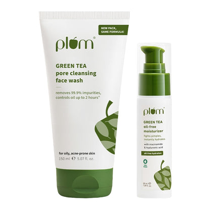 Plum Green Tea Cleansing Face Wash and Oil Free Moisturizer - Distacart