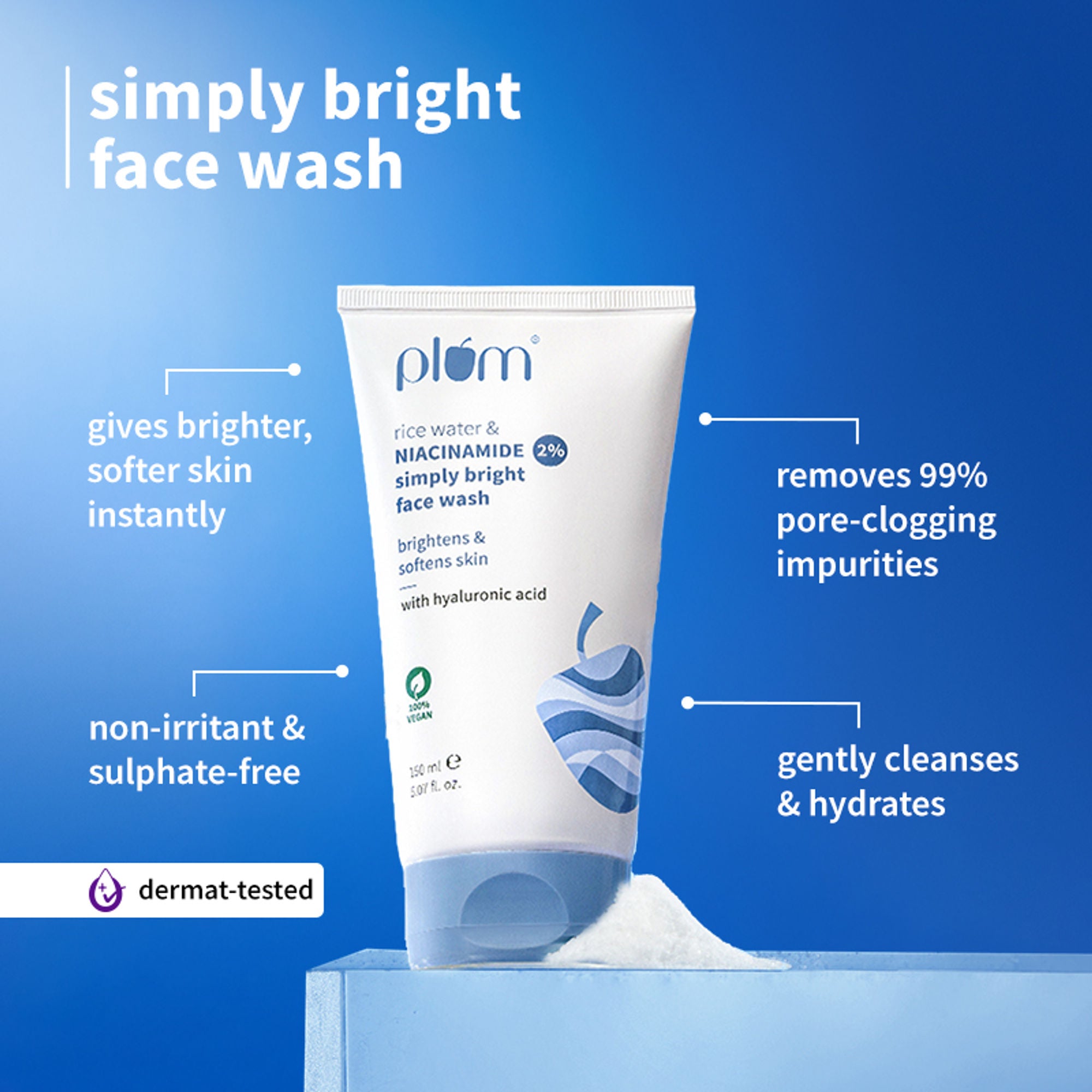 Plum E-Luminence Cleansing Balm and 2% Niacinamide and Rice Water Face Wash - Distacart