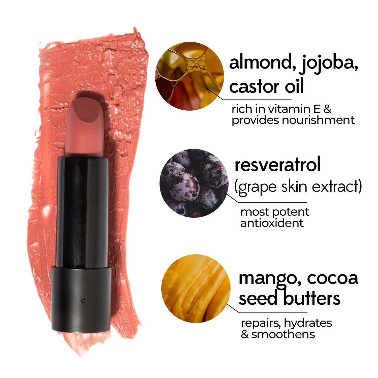 Ruby's Organics Lipstick - Rhubarb