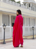 Thumbnail for Kalini Floral Embroidered Regular Pure Cotton Thread Work Kurta With Trousers & Dupatta - Distacart