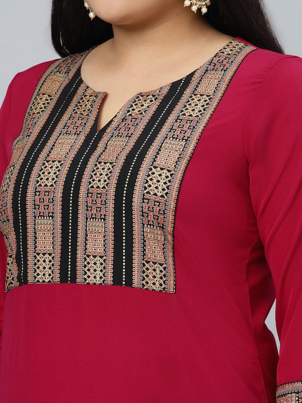 Sztori Printed Notch Neck Regular Kurta with Trousers - Distacart