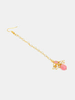 Thumbnail for Ruby Raang Mannat Maang Tikka With Pair Of Earrings - Distacart