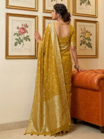 Thumbnail for Shree Shyam Fashion Mustard Tissue Silk Saree - Distacart