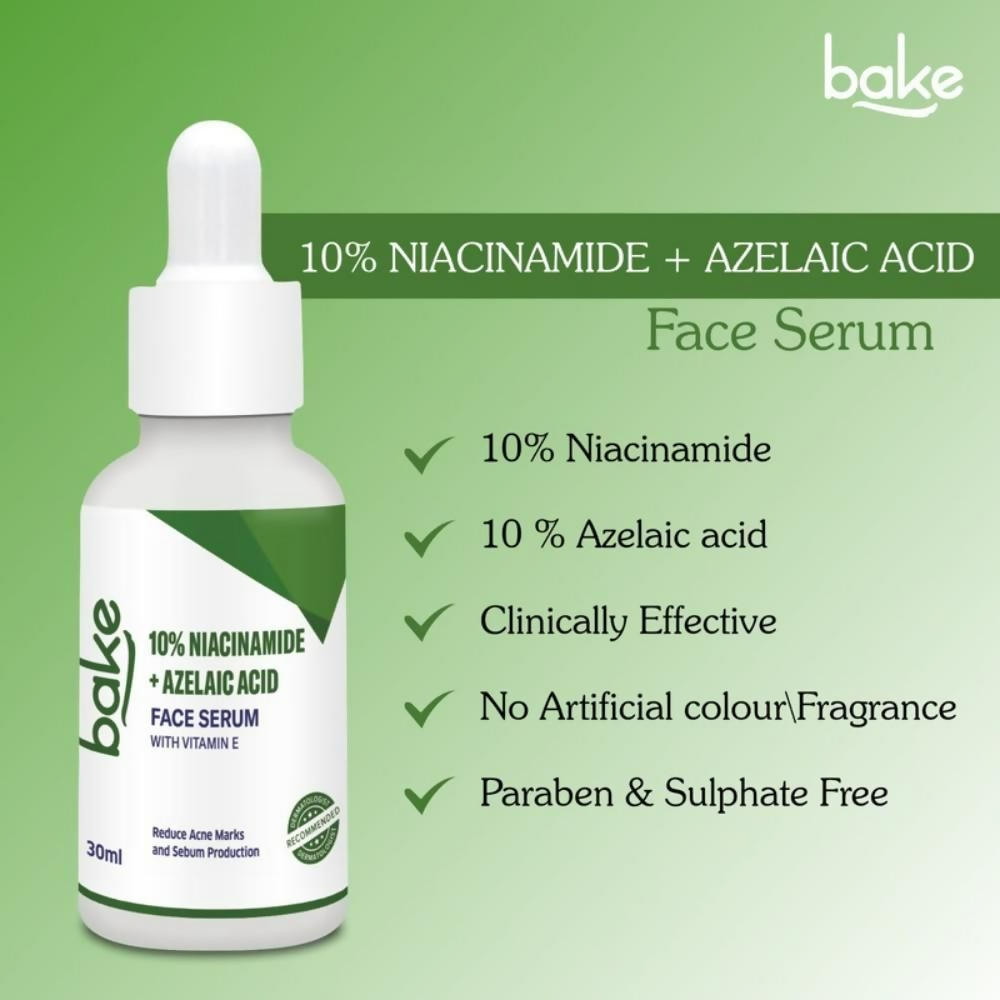 Bake 10% Niacinamide & Azelaic Acid Face Serum With Vitamin E - Distacart